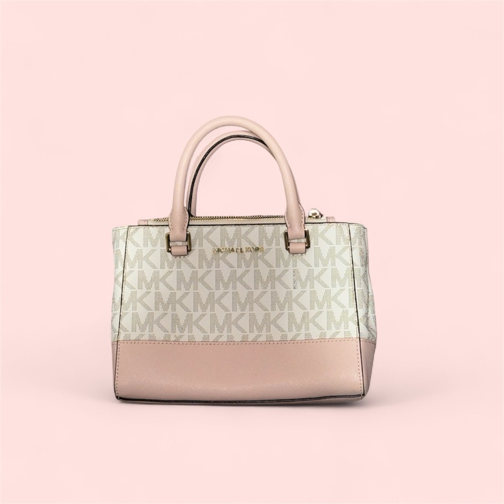 XS Michael Kors Beige and Pink Satchel